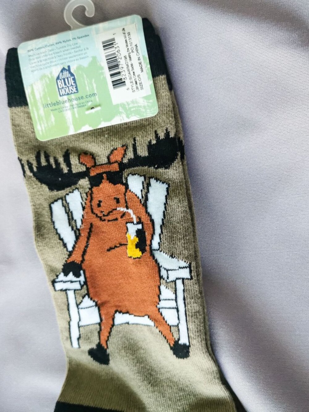 Moose Men's crew sock - Picture 3 of 4